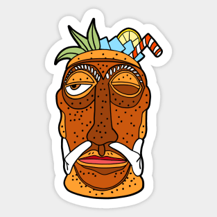 Tiki Head Cocktail Sticker